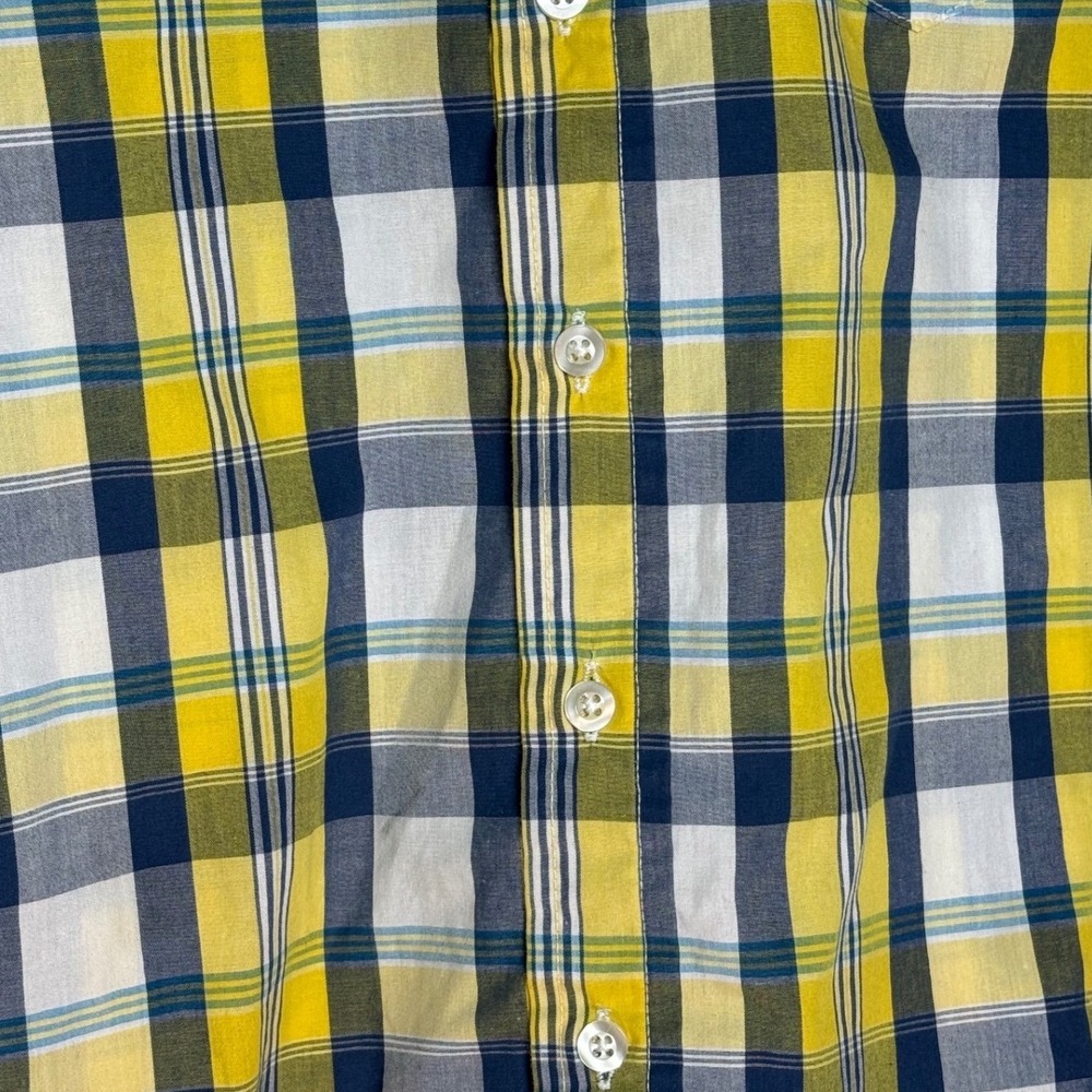Wrangler Boys Yellow Plaid Short Sleeve Shirt / Size M (8) / Sku0094 - Picture 5 of 10